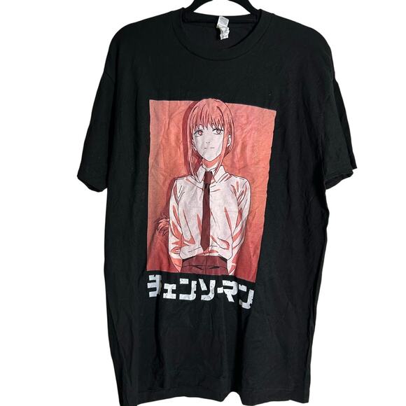 CHAINSAW MAN Makima Graphic Tee NEW Anime Black Short Sleeve Size L - Picture 2 of 6